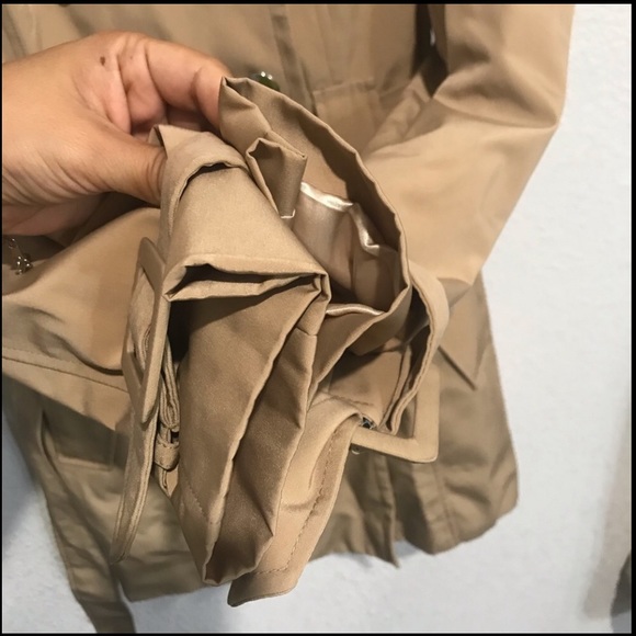 ⭐️🌟Calvin Klein Coat - Double-Breasted Belted Trench Sz XS - Picture 6 of 11